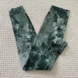 Green Tie dye Lululemon Legginings